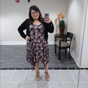 Torrid Dress Handkerchief Hem plus sz 1x